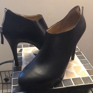 Black high heel bootie